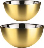 Svenska Living Salade/serveer schalen - goud - RVS - 29 en 23 cm