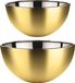 Svenska Living Salade/serveer schalen - goud - RVS - 29 en 23 cm
