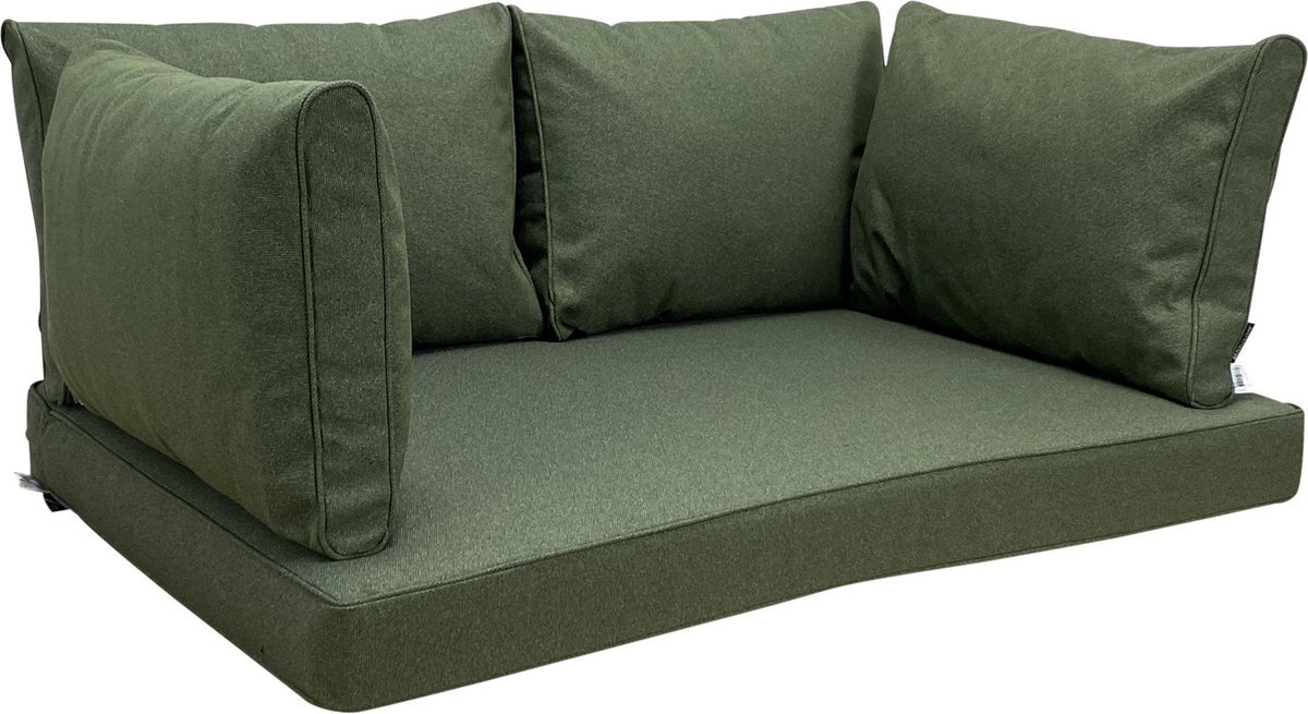 Madison weerbestendige kussenset voor loungeset groen 5-delige set met palletkussen