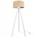 Light Home JUTA - Lampadaire - Trépied en bois - Abat-jour en tissu Ø45 cm