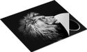 Chefcare Inductie Beschermer Leeuw - Leeuwenkop - Zwart Wit - 57,6x51,6 cm - Inductie Mat