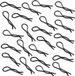 MMOBIEL 100 Universele RC Carrosserie Clips R-Pinnen voor RC auto / Off Road Buggy - Zwart