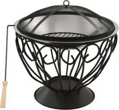 vidaXL Vuurschaal en barbecue 2-in-1 met pook 59x59x60 cm rvs