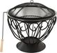 vidaXL Vuurschaal en barbecue 2-in-1 met pook 59x59x60 cm rvs