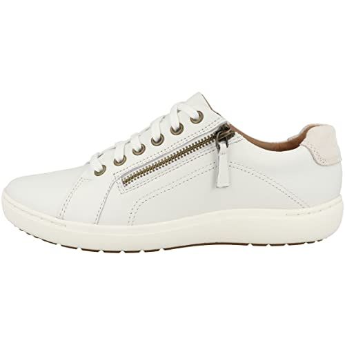Clarks Nalle Lace Womens White Leather, 5.5
