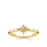 Thomas Sabo Ring Dames 925er Zilver Geel Verguld Maat 56