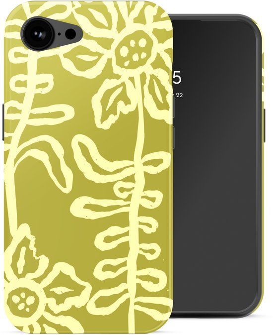 Selencia Hoesje - Geschikt voor Apple iPhone 17e / 16e - Backcover - Chalky Bloom