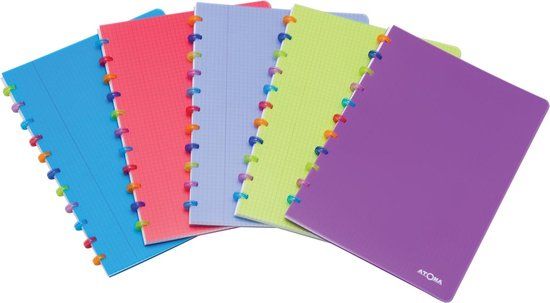 Atoma Tutti Frutti A4 Notebook - 144 Lined Pages - Assorted Colors (Pack of 10)
