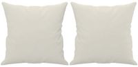 vidaXL Sierkussens 2 st 40x40 cm fluweel crèmekleurig