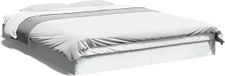 vidaXL Cadre de lit bois travaillé blanc 150x200 cm