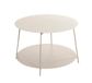 HAKU Bijzettafel rond kasjmiergrijs metaal ronde sofatafel klein - Maat: H 40 cm x Ø 65 cm, Stijl: Modern