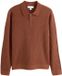 Next - Heren - Essential polo met textuur - Bruin