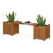 Furinno FG20464 Mini plantenbak van hardhout, meranti hout, naturel, 26,16 x 100,33 x 29,72