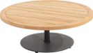 4 Seasons Outdoor Volta Teak Table Bas Anthracite - Ø80 cm