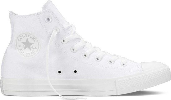 Converse Chuck Taylor All Star Hi Sneakers Unisex - White Monochrome - Size 38