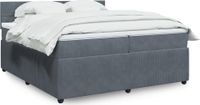 Maison Exclusive - Sommier à lattes de lit et matelas Velours gris foncé 200x200cm