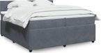 Maison Exclusive - Sommier à lattes de lit et matelas Velours gris foncé 200x200cm
