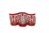 DUE ESSE CHRISTMAS SRL P/TEALIGHT 3-zits Metal Ross $10.5cm$