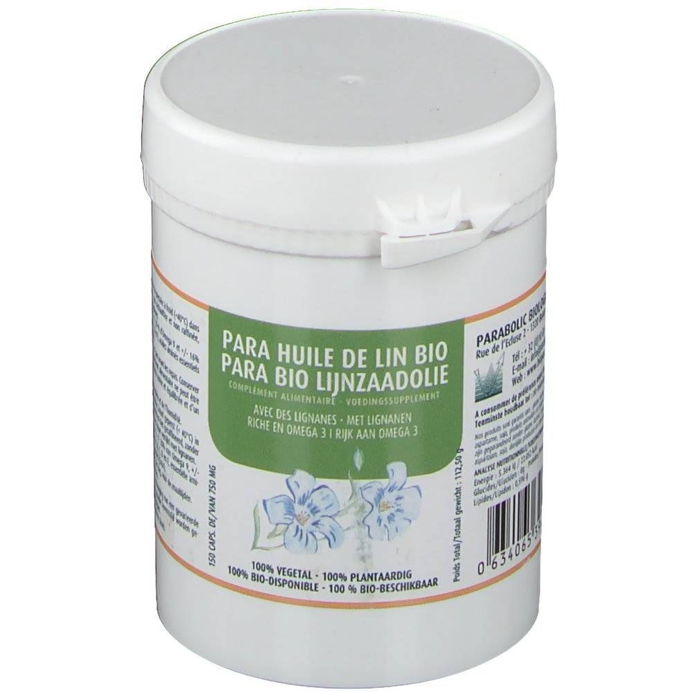 Parabolic Biologicals Para Lijnzaadolie Bio 150 capsules