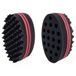 LATRAT Magic Curl Haarspons, 2 stuks, grote gaten, voor dreadlocks, krullen, golven, dubbelzijdig, Twist Sponge Magic Hair Braider