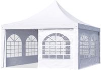 TOOLPORT Pagodetent Paviljoen 4x4m Wit PVC
