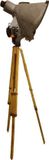 Lampe trépied sans marque bois