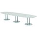 Hammerbacher table de réunion ton avec pied colonne - 400x130 cm