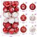 vidaXL Kerstballenset - 30 st - Rood en Wit - Ø 6 cm - Kunststof