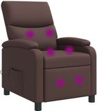 vidaXL - Fauteuil - Marron - Similicuir