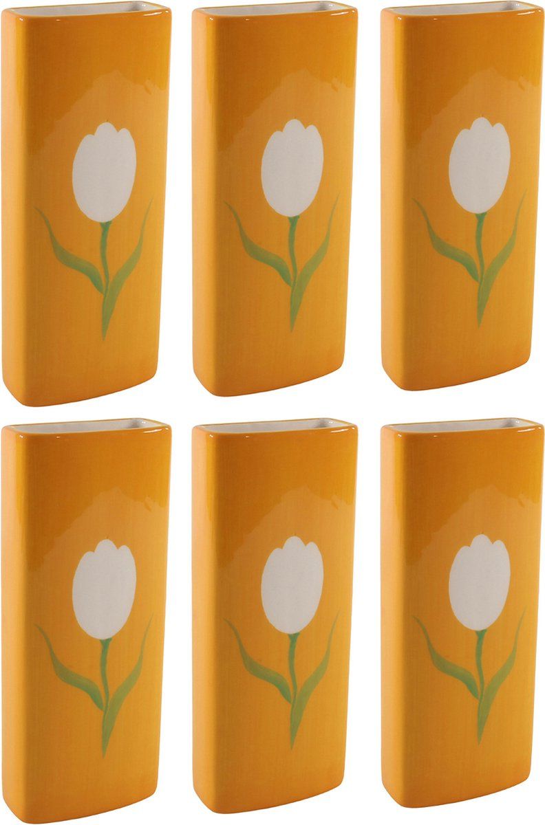 Svenska Living Radiatorbak luchtbevochtiger/waterverdamper - 6 st - 20 x 8 cm - porselein - geel