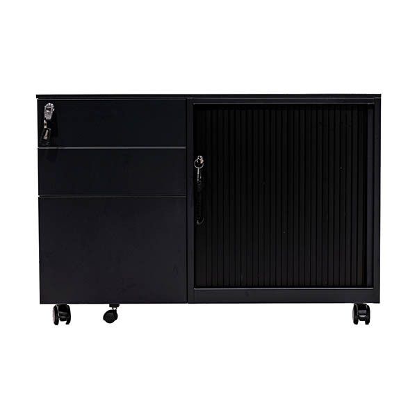 Euroseats Roldeurkast Metaal 900 x 450 x 615 mm Zwart