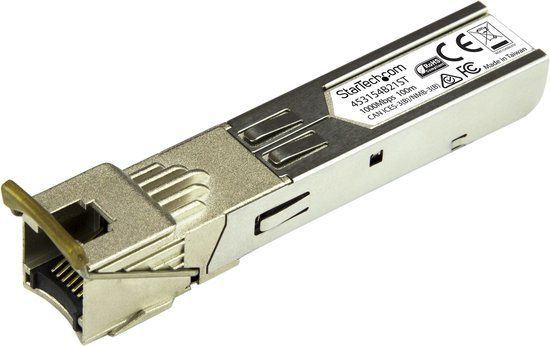 StarTech.com HPE 453154-B21 Compatible SFP Transceiver Module - 1000BASE-T - Silver