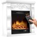 KESSER cheminée électrique 1800W - Cheminée électrique avec flammes LED et thermostat - Villa blanc