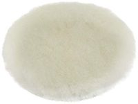 ALCLEAR Premium lamsvel pad 150 mm, naturel, schuurt en polijst de autolak, verwijderingsdikte 9/10, wit