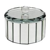 Sieradendoosje rond verzilverd, 12 x 9,5 x 12 cm zilver