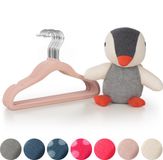 Laleni Fluwelen Kledinghangers Kinderen - Kleerhangers Peuter - Misty Rose - Set van 30