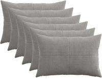vidaXL Kussensloop 6 stuks Lichtgrijs 50 x 80 cm