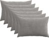 vidaXL Kussensloop 6 stuks Lichtgrijs 50 x 80 cm