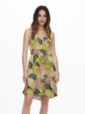 ONLY - ONLNOVA LIFE VIS S/L SARA DRESS AOP - Dames - Mini jurken - XL - Viscose - Watercress