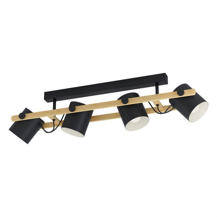 EGLO Hornwood Plafondlamp - E27 - 100 cm - Zwart/Crème