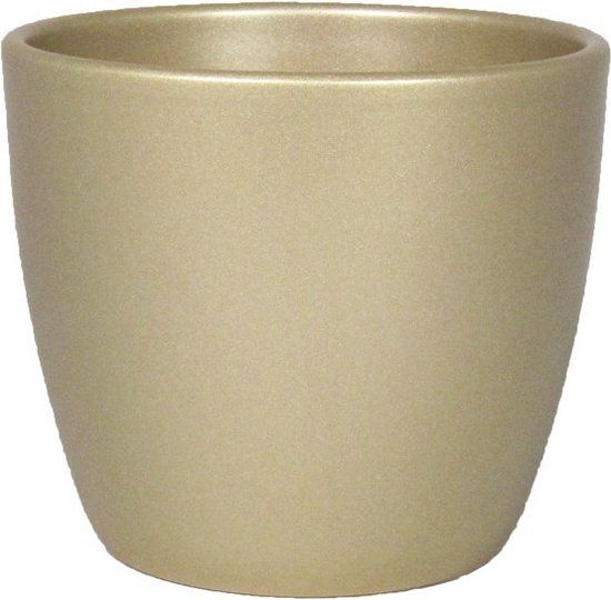 Floran Boule Bloempot - Goud - Keramiek - 13 x 12 cm