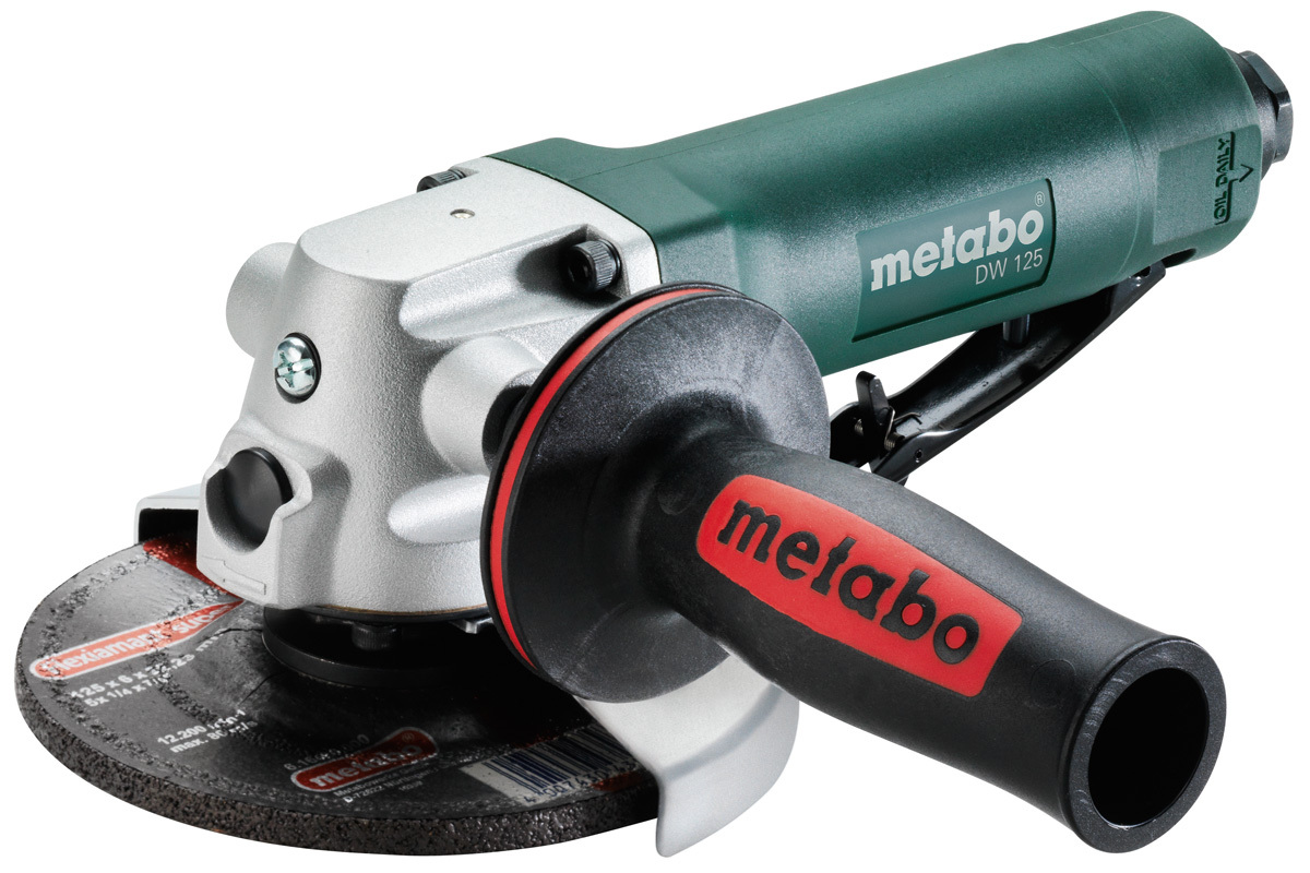 Metabo Metabo DW 125 Perslucht Haakse Slijper - 6,2/90 Bar - 125mm - 500 L/min