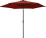 vidaXL Parasol met LED-verlichting en stalen paal 300 cm terracotta