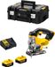 DeWALT Pendelzaag DCS331P2 (2 x 5,0 Ah accu's + oplader DCB115 + TSTAK II opbergbox)