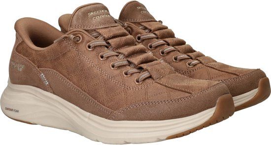 Skechers Slip-Ins Contour Foam Sneakers - Dames - Bruin - Maat: 43