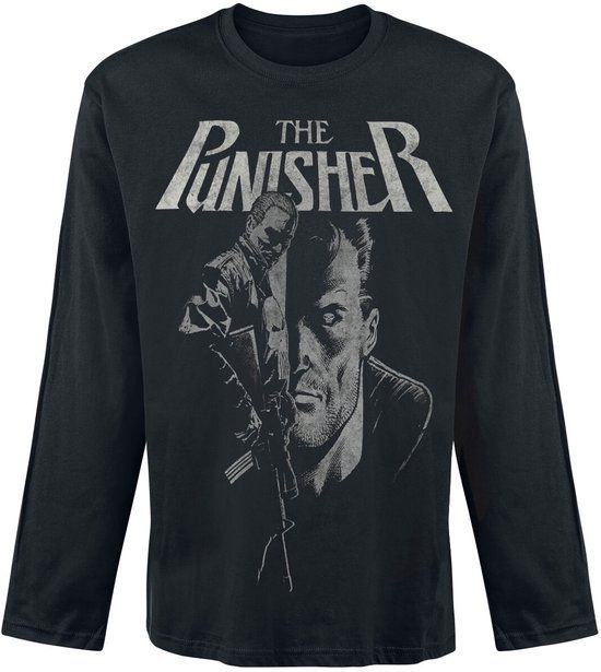 The Punisher Punisher Rifle Heren Shirt met lange mouwen - Zwart - XL
