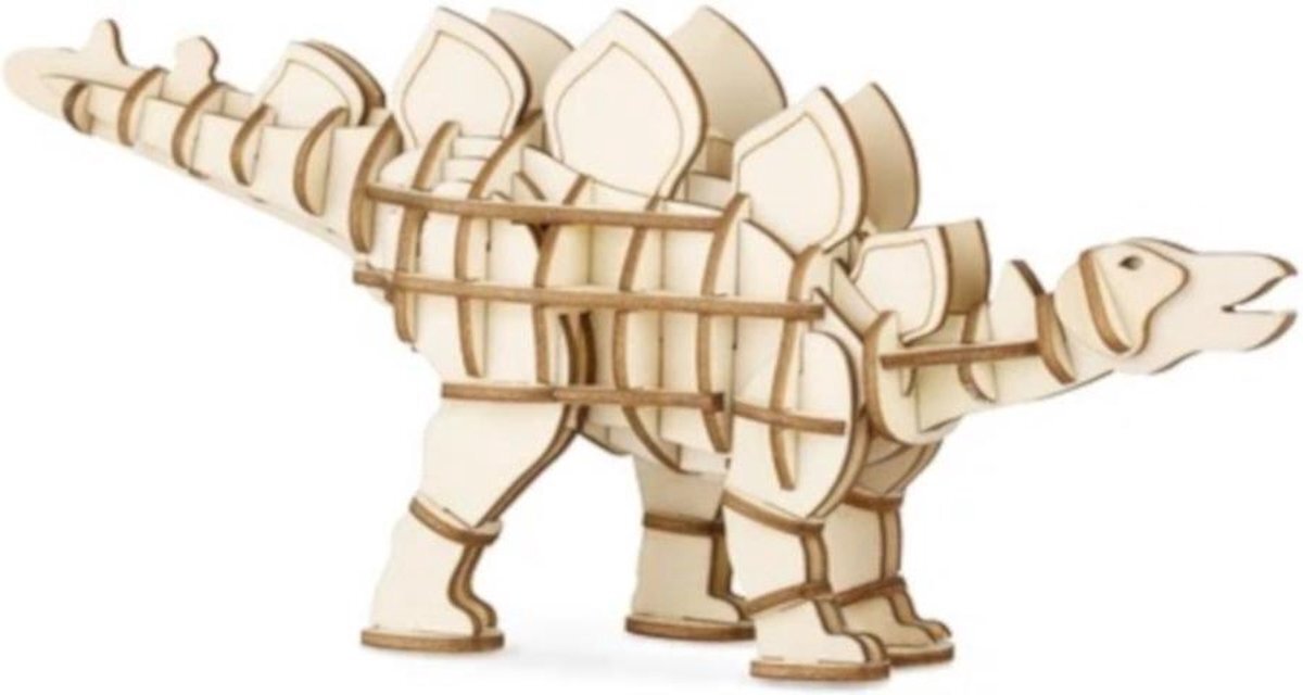 Kikkerland Stegosaurus 3D Wooden Puzzle