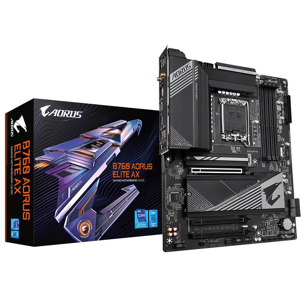 GIGABYTE B760 AORUS ELITE AX - Moederbord - ATX - Intel B760 - Socket 1700 - DDR5
