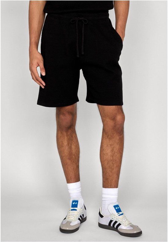 Urban Classics Thermal Waffle Korte broek Zwart XXL