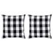 DII Gingham/Check Keuken & Wooninrichting, Stof, Zwart & Wit, 20x20